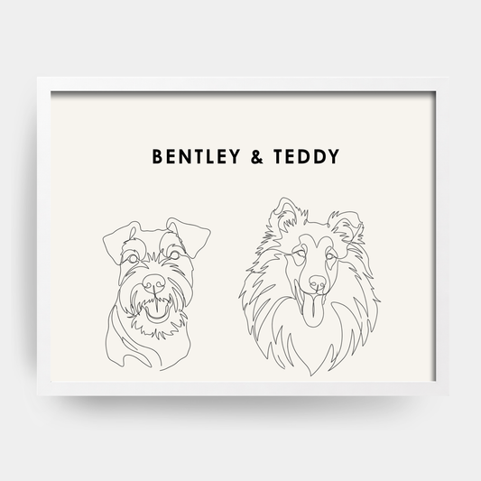 Line Art 2 Pet Portrait