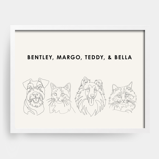 Line Art 4 Pet Portrait