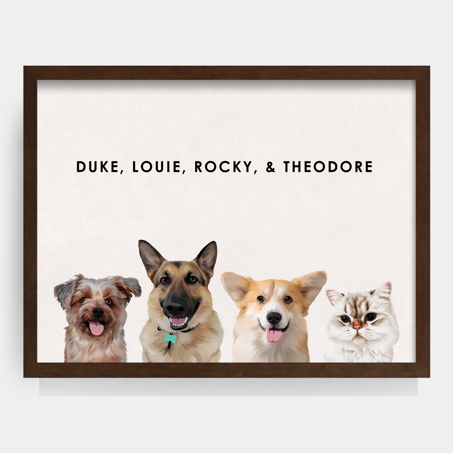 Modern 4 Pet Portrait