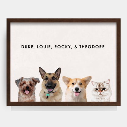 Modern 4 Pet Portrait