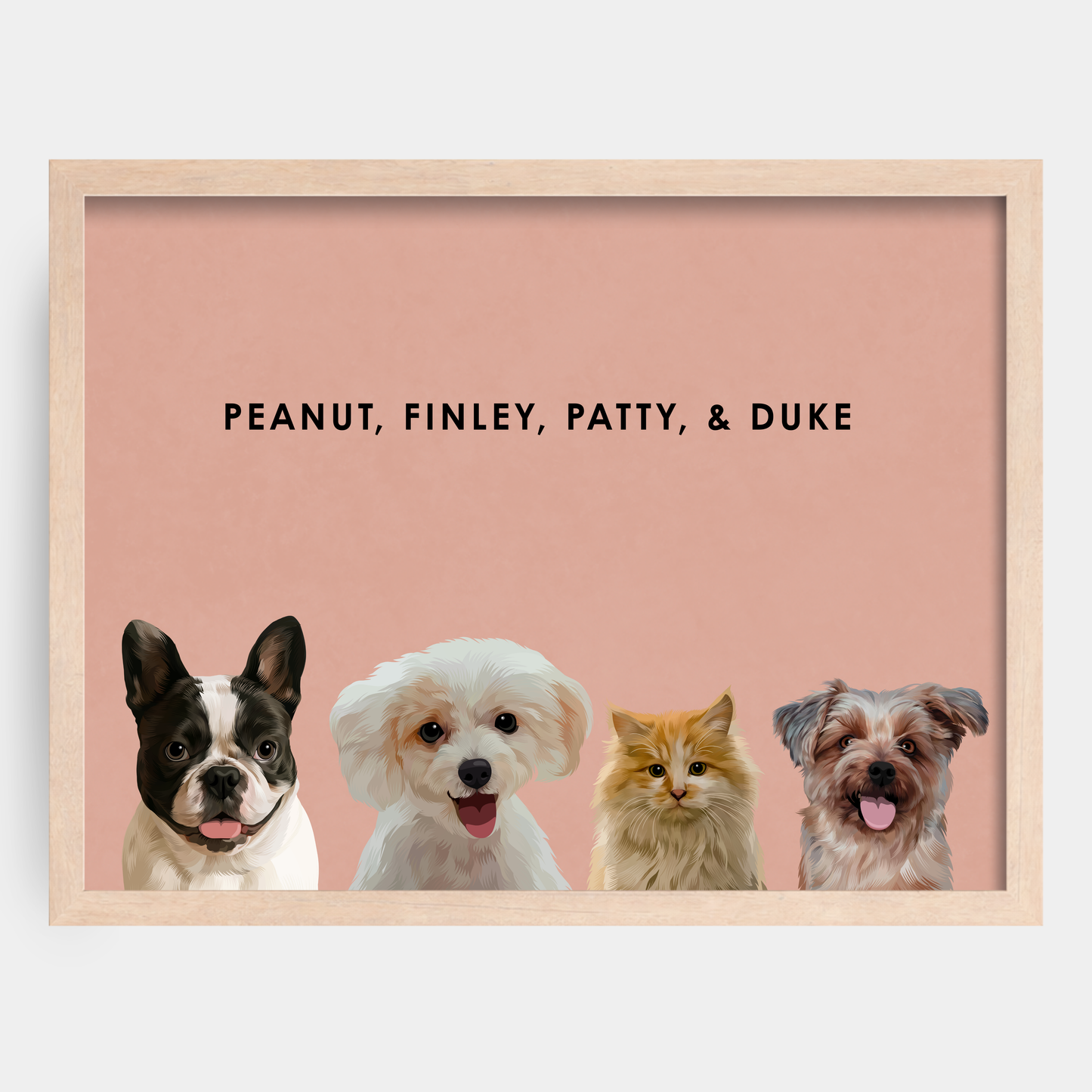 Modern 4 Pet Portrait