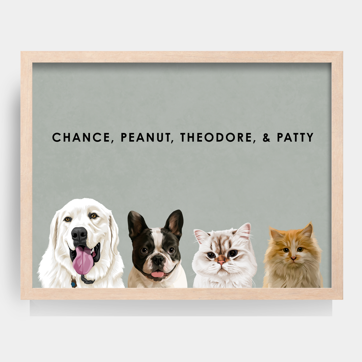 Modern 4 Pet Portrait