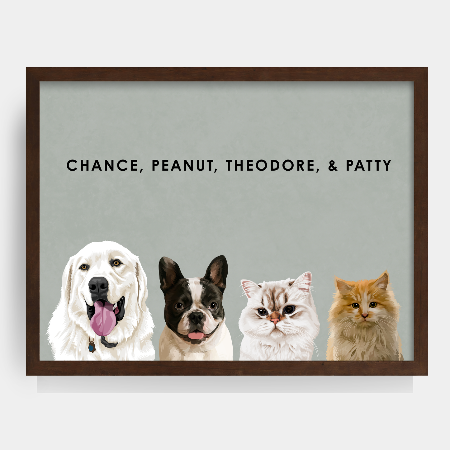 Modern 4 Pet Portrait