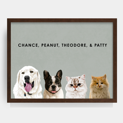 Modern 4 Pet Portrait