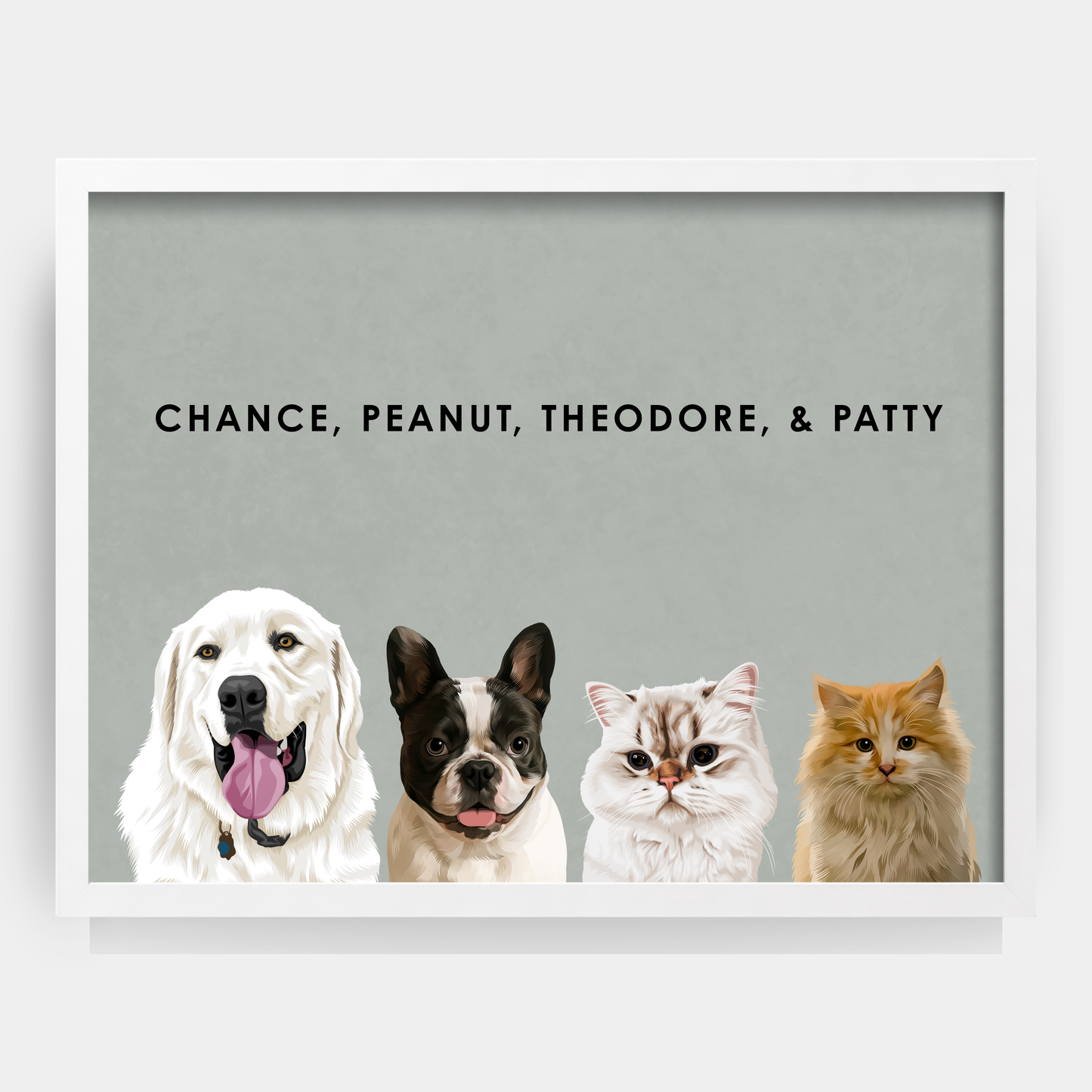 Modern 4 Pet Portrait