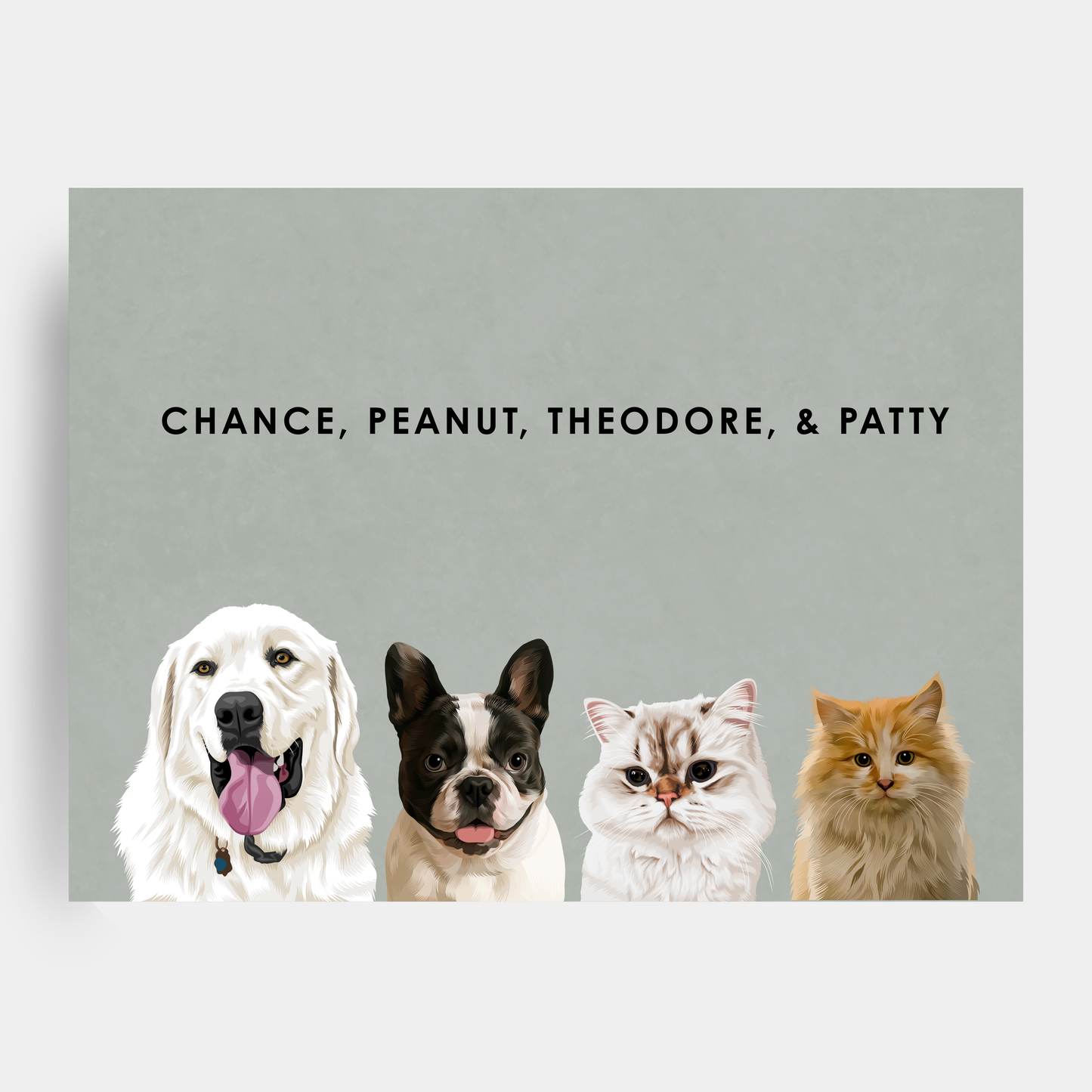Modern 4 Pet Portrait