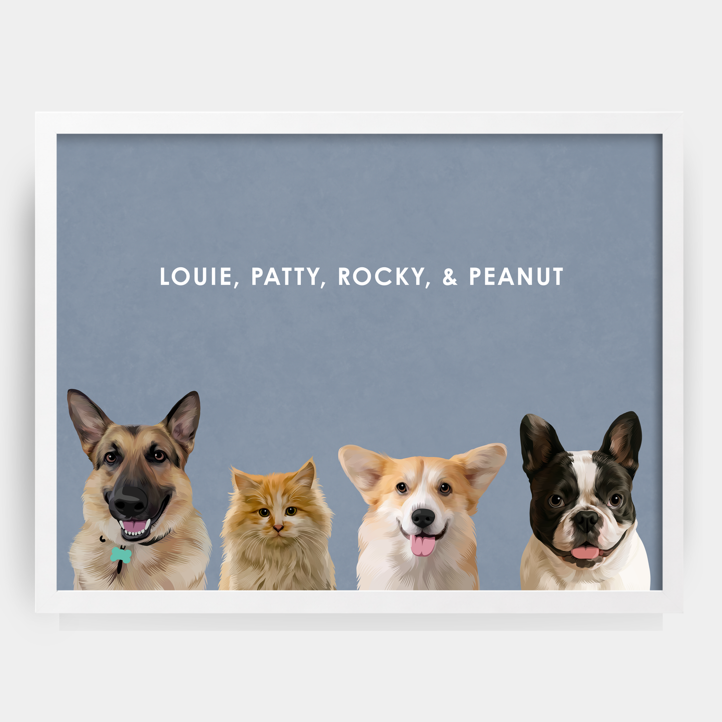 Modern 4 Pet Portrait