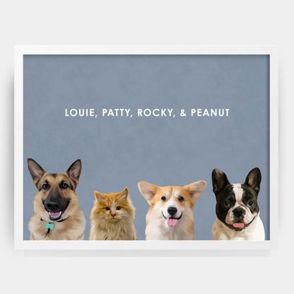 Modern 4 Pet Portrait