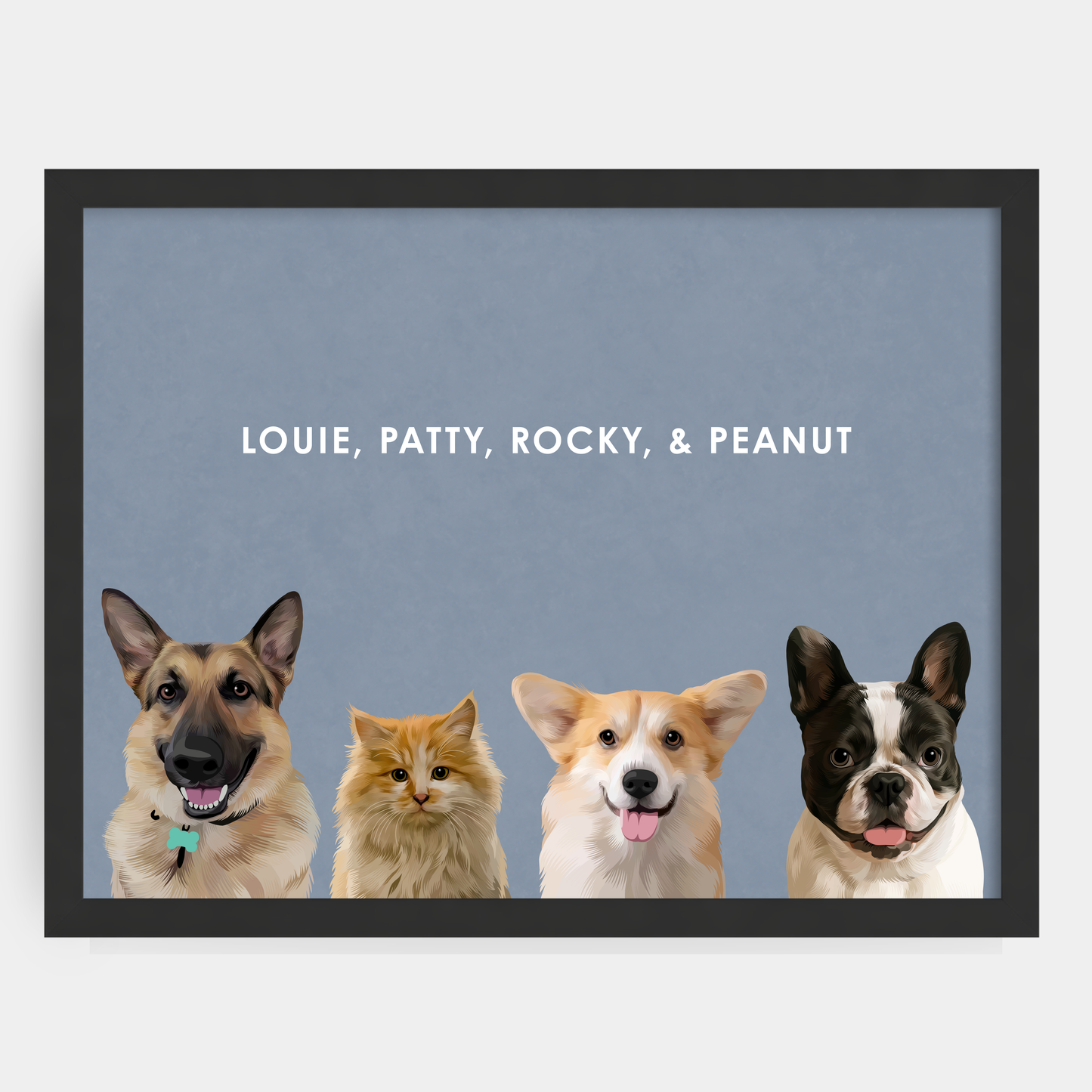 Modern 4 Pet Portrait