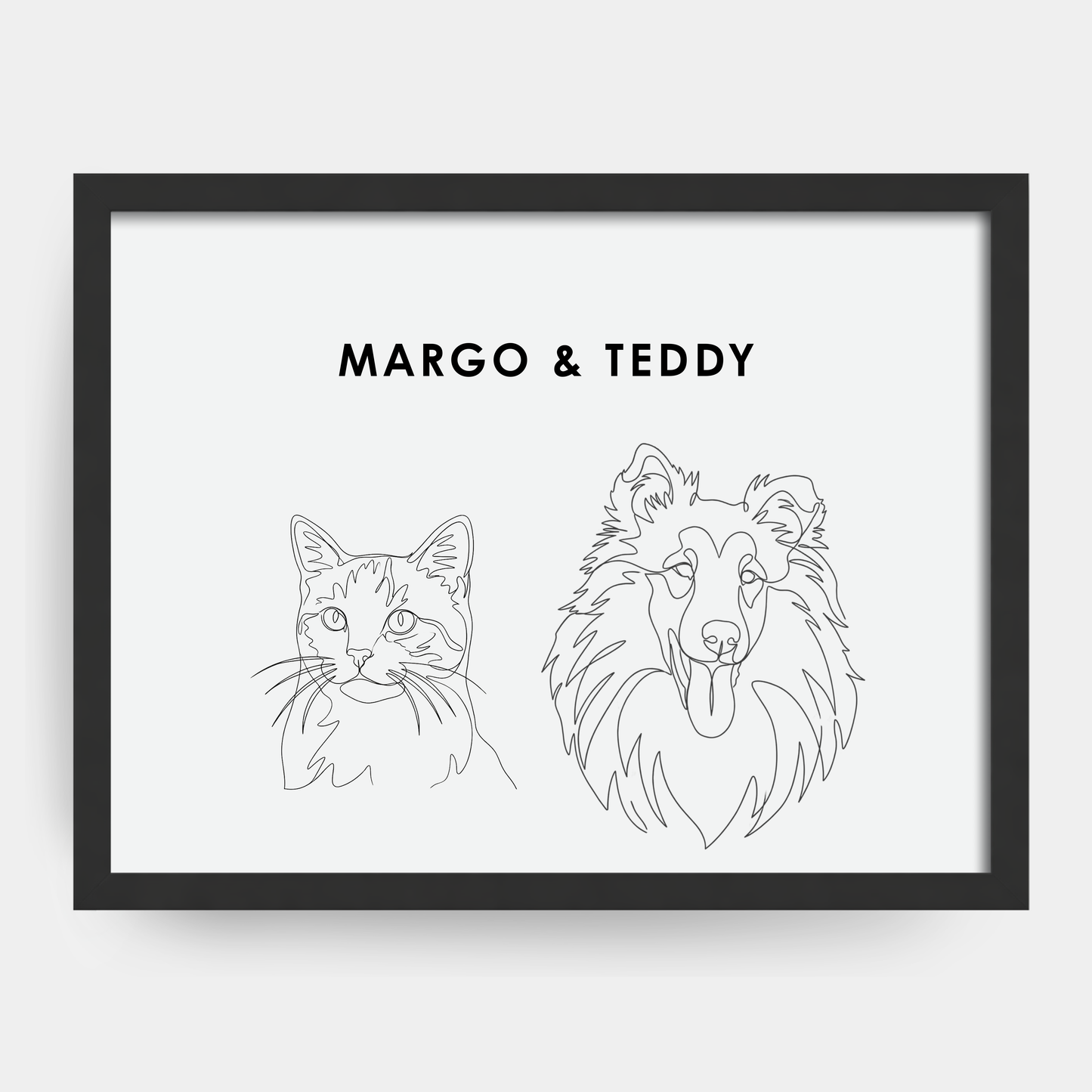 Personalized Line Art Pet Portraits
