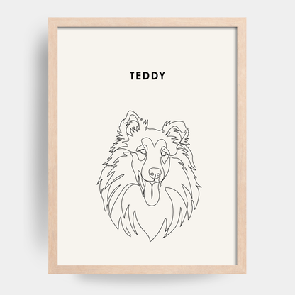 Line Art 1 Pet Portrait