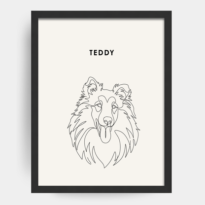 Line Art 1 Pet Portrait
