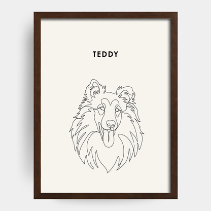 Line Art 1 Pet Portrait