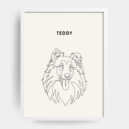 Line Art 1 Pet Portrait