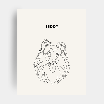 Line Art 1 Pet Portrait
