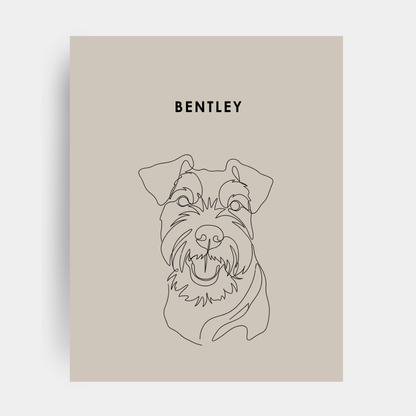 Line Art 1 Pet Portrait