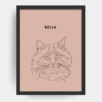 Line Art 1 Pet Portrait