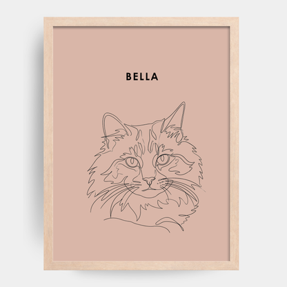 Line Art 1 Pet Portrait