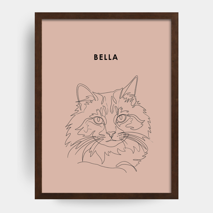Line Art 1 Pet Portrait
