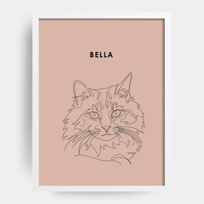 Line Art 1 Pet Portrait