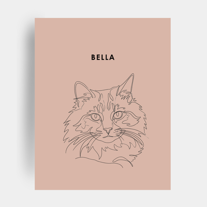 Line Art 1 Pet Portrait