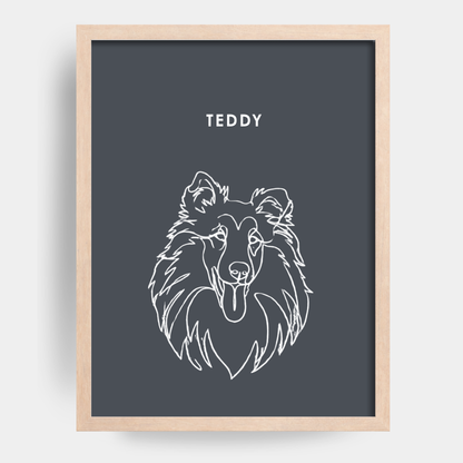 Line Art 1 Pet Portrait