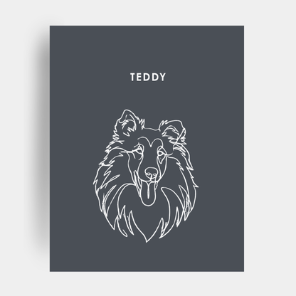 Line Art 1 Pet Portrait