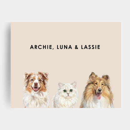 Watercolor 3 Pet Portrait