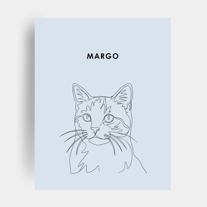 Line Art 1 Pet Portrait