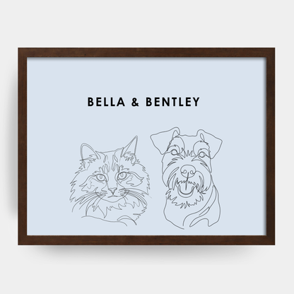 Line Art 2 Pet Portrait