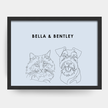Line Art 2 Pet Portrait
