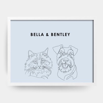 Line Art 2 Pet Portrait