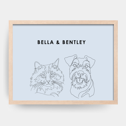 Line Art 2 Pet Portrait