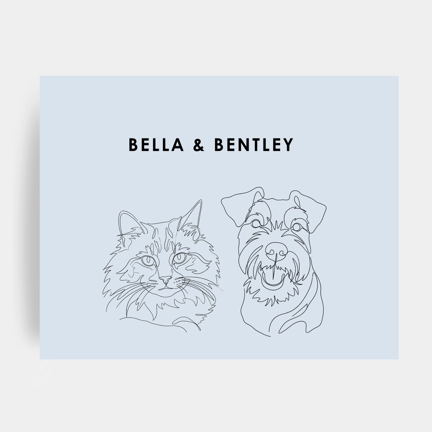 Line Art 2 Pet Portrait