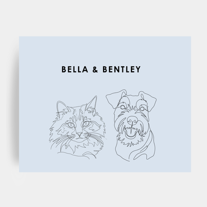 Line Art 2 Pet Portrait