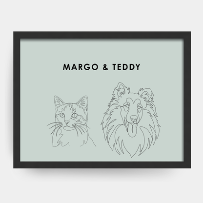 Line Art 2 Pet Portrait