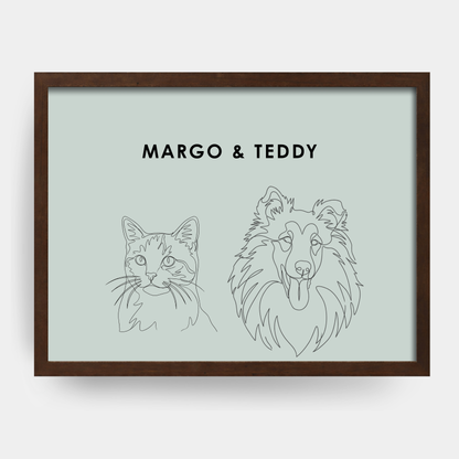 Line Art 2 Pet Portrait