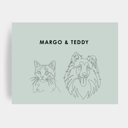 Line Art 2 Pet Portrait