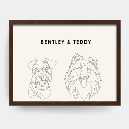 Line Art 2 Pet Portrait