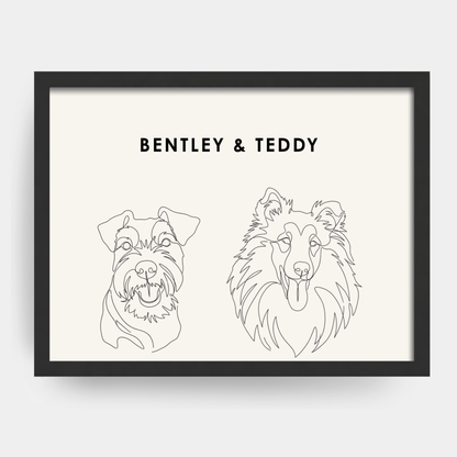 Line Art 2 Pet Portrait