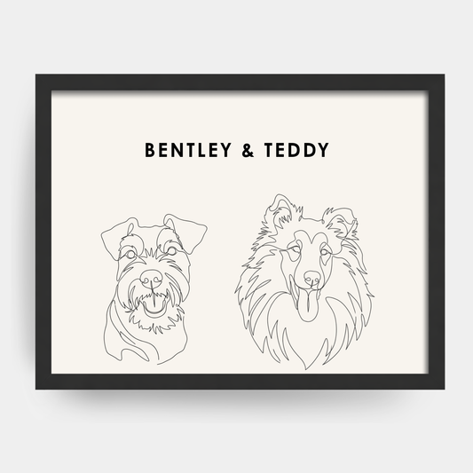 Line Art 2 Pet Portrait