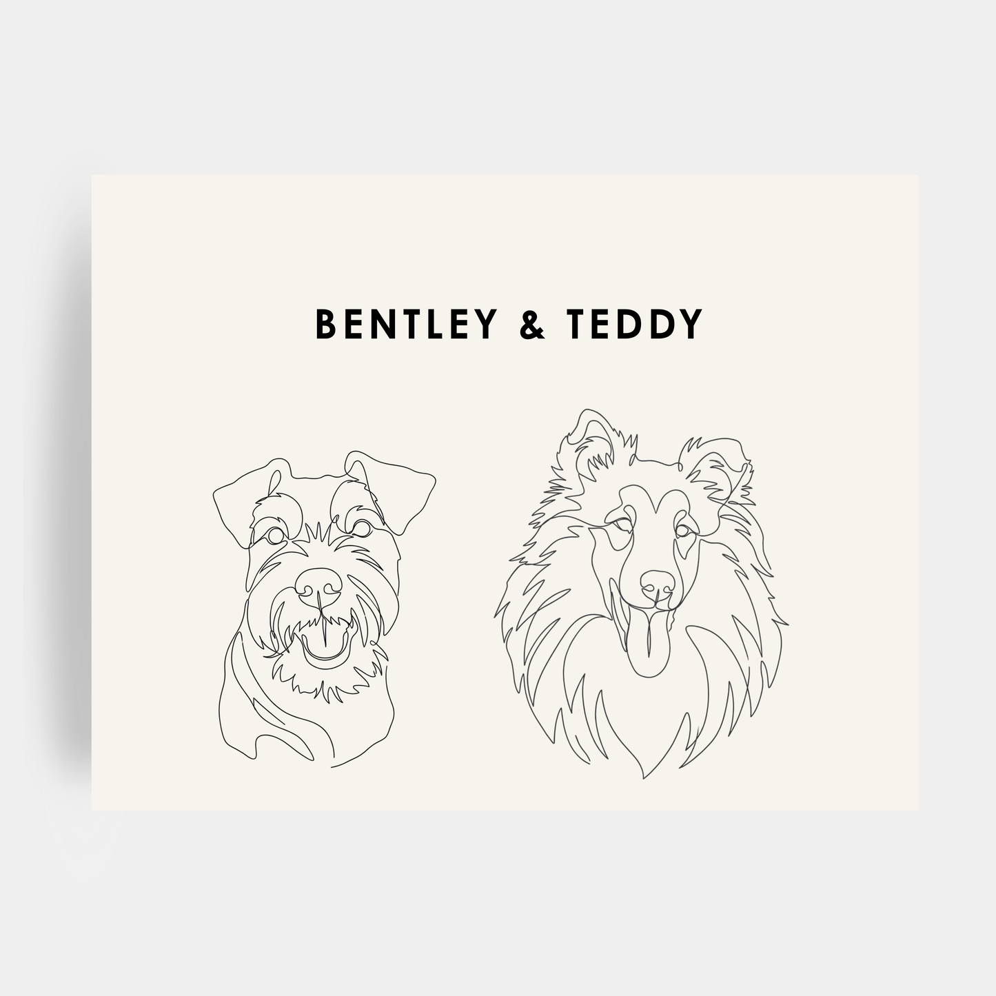 Line Art 2 Pet Portrait