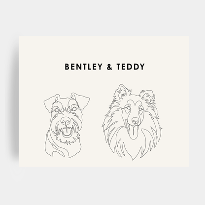 Line Art 2 Pet Portrait