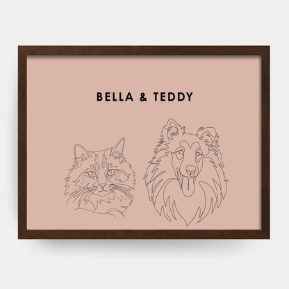 Line Art 2 Pet Portrait