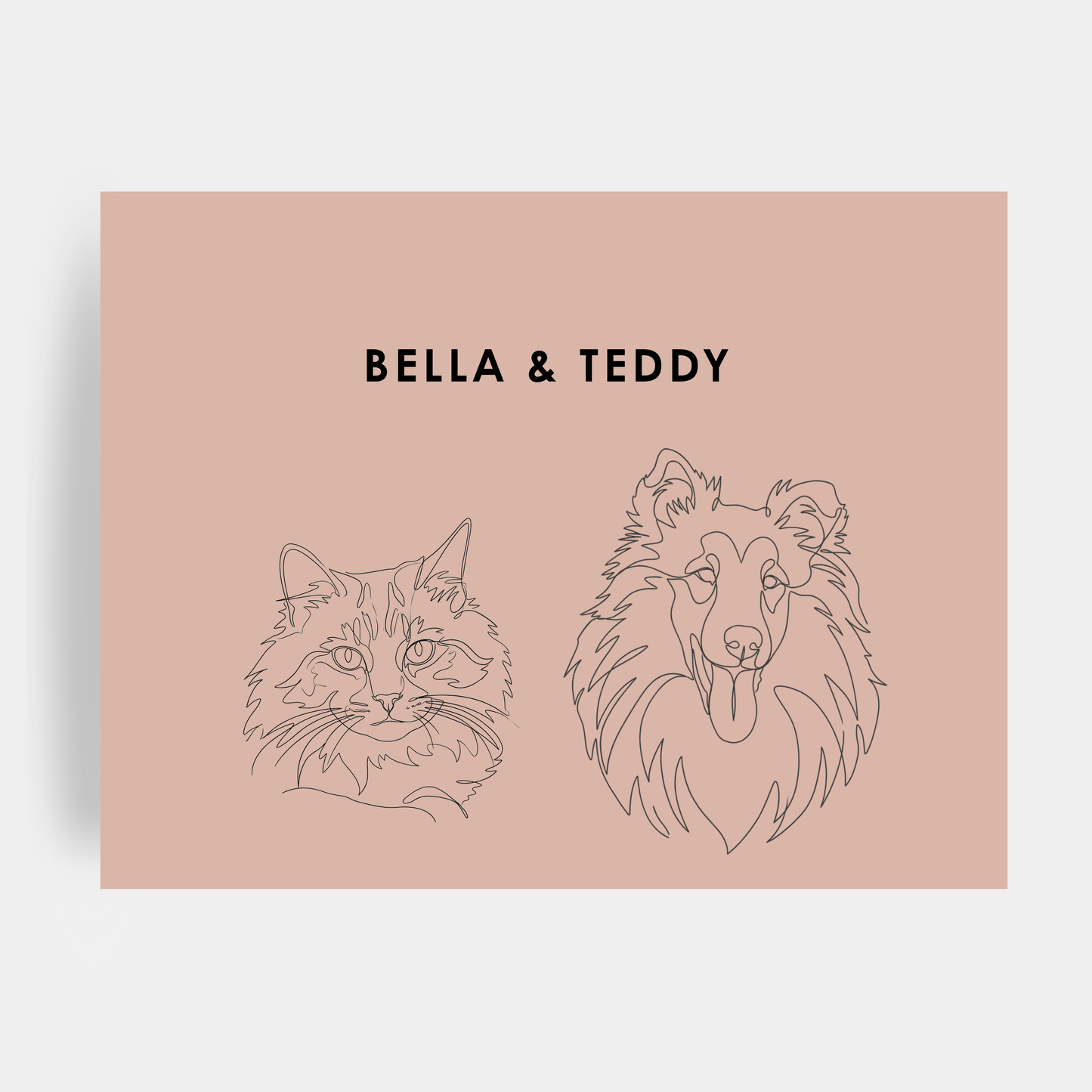 Line Art 2 Pet Portrait