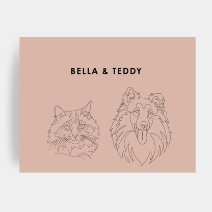 Line Art 2 Pet Portrait