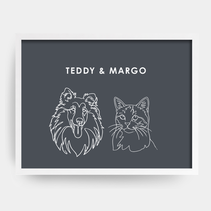 Line Art 2 Pet Portrait