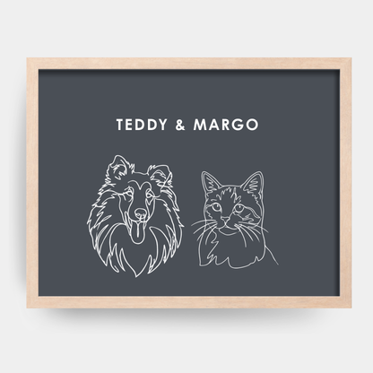 Line Art 2 Pet Portrait