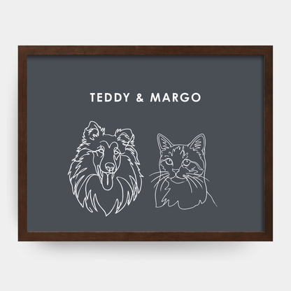 Line Art 2 Pet Portrait