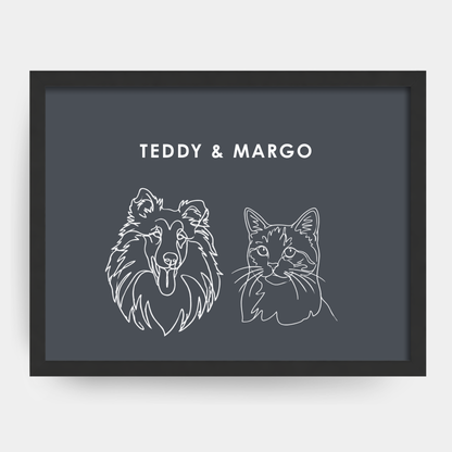 Line Art 2 Pet Portrait